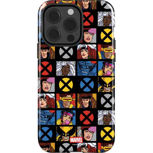 Marvel X-Men Pattern iPhone 15 Pro Impact Case